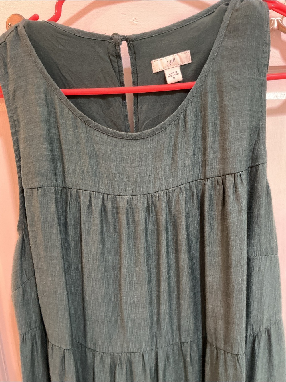 J. Jill Forest Green Tiered Maxi Dress - Picture 4 of 8